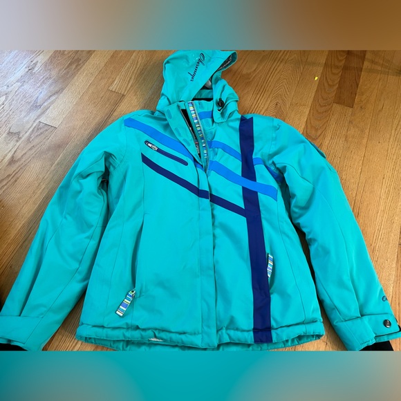 Obermeyer Teal and Blue Junior Ski snow winter Jacket